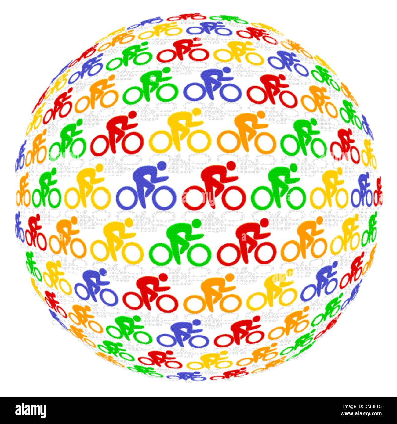 I ciclisti colorati Illustrazione Vettoriale