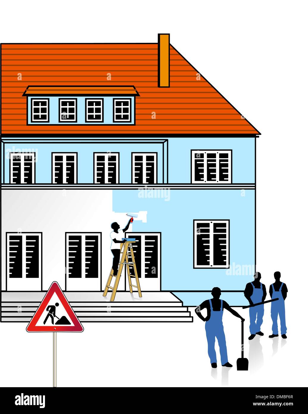 Per ristrutturare un edificio Illustrazione Vettoriale