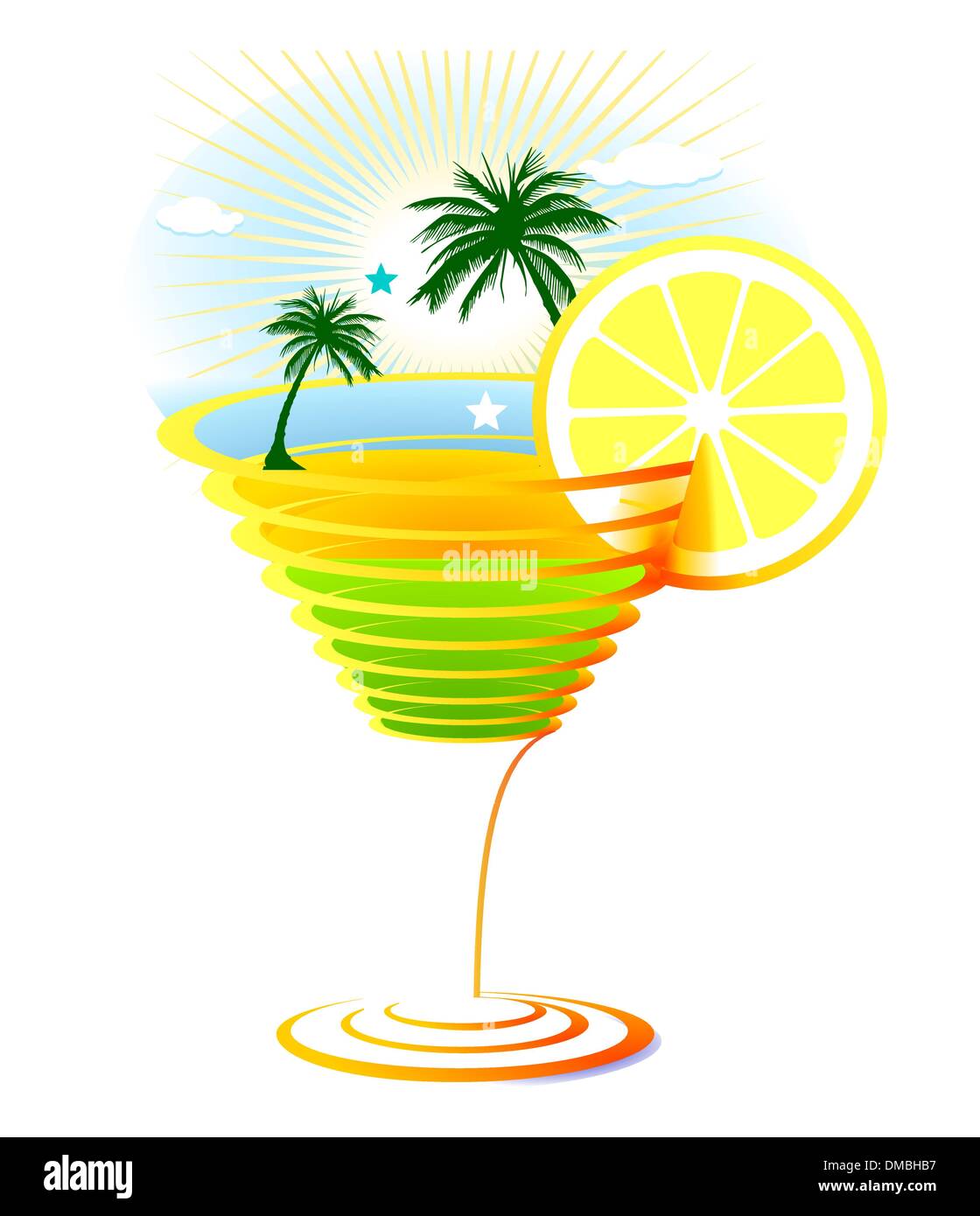 Cocktail caraibici Illustrazione Vettoriale