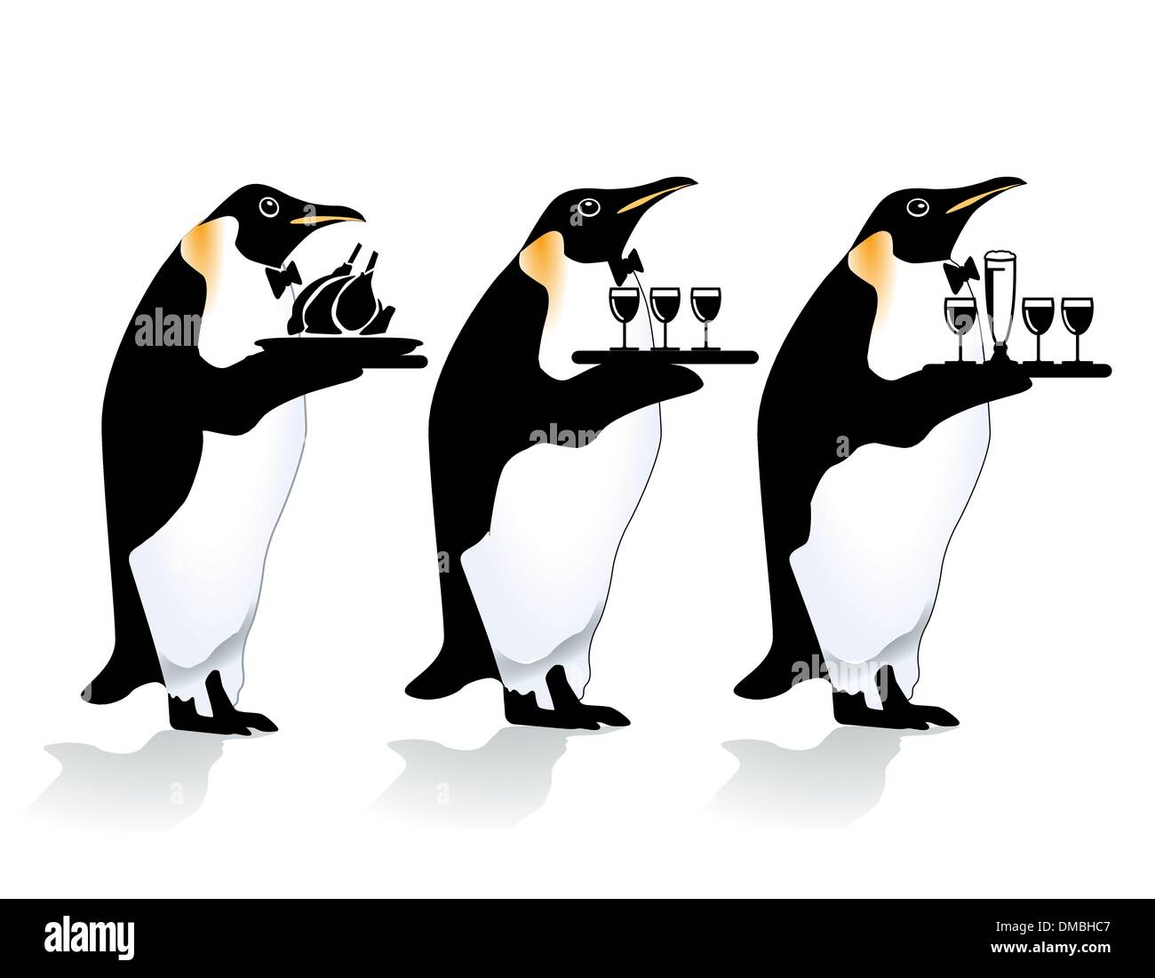 cameriere del pinguino Illustrazione Vettoriale