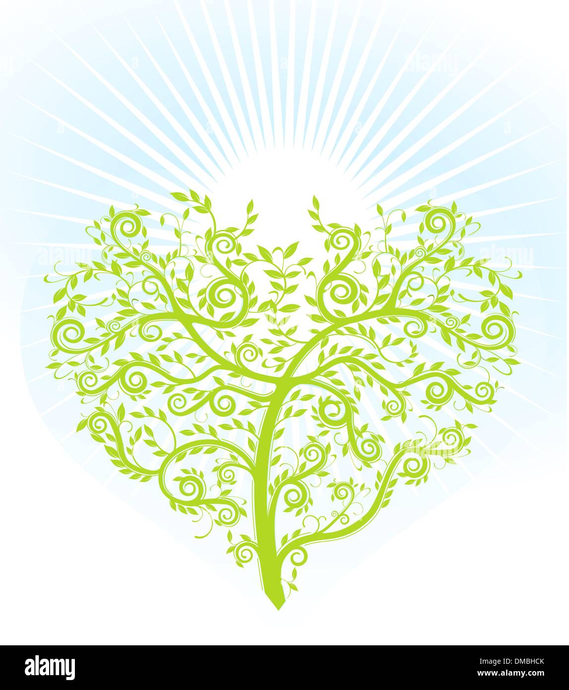 albero con cuore Illustrazione Vettoriale