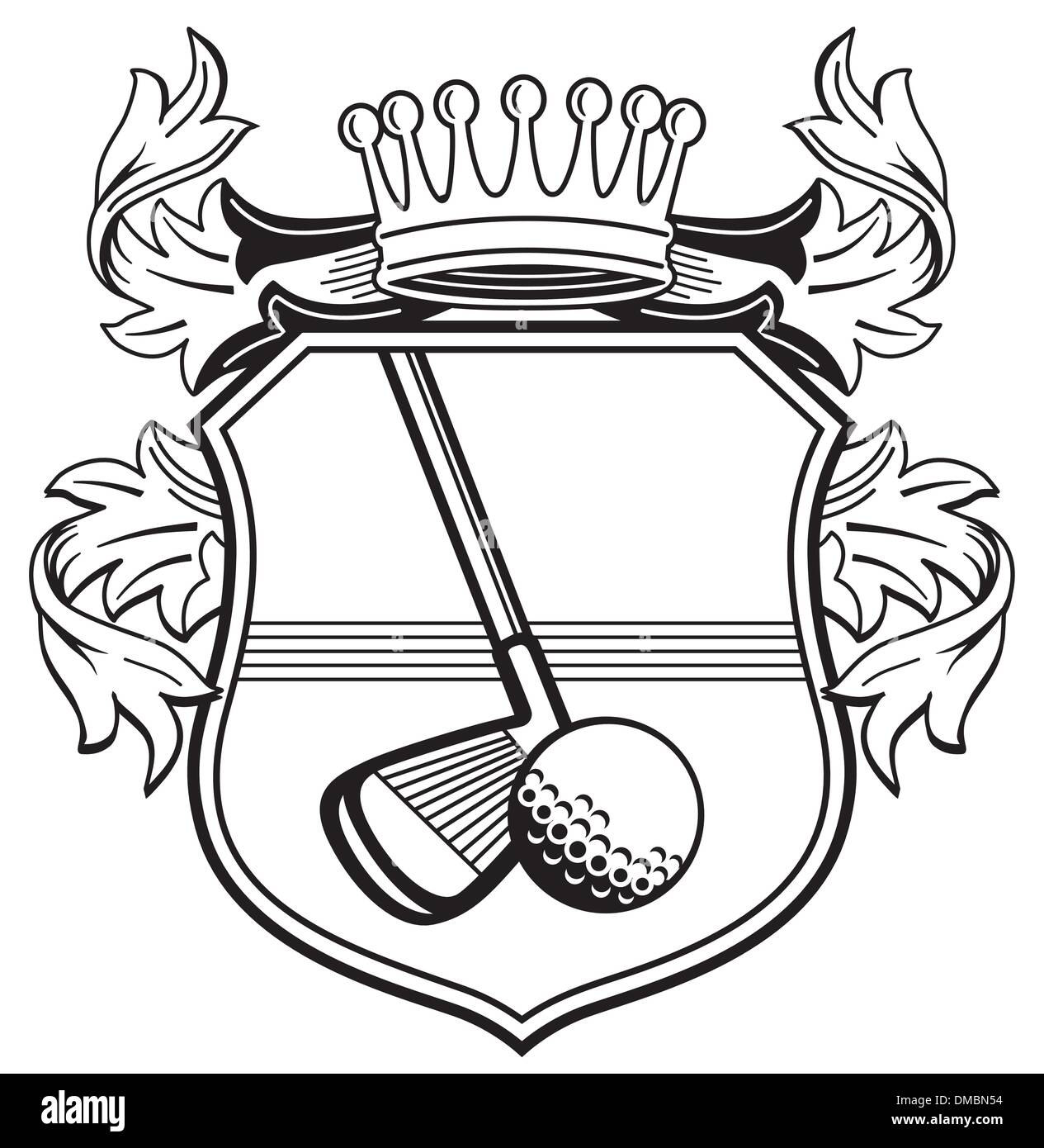 Golf club stemma Illustrazione Vettoriale