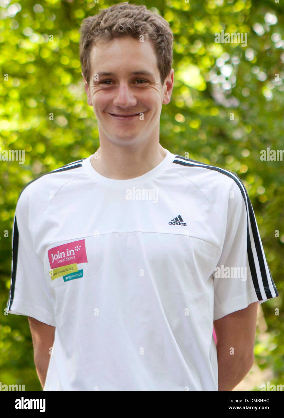 Alistair Brownlee Leeds parkrun per 'Join In locali Sport' a Woodhouse Moor Leeds, Inghilterra - 18.08.12 Foto Stock