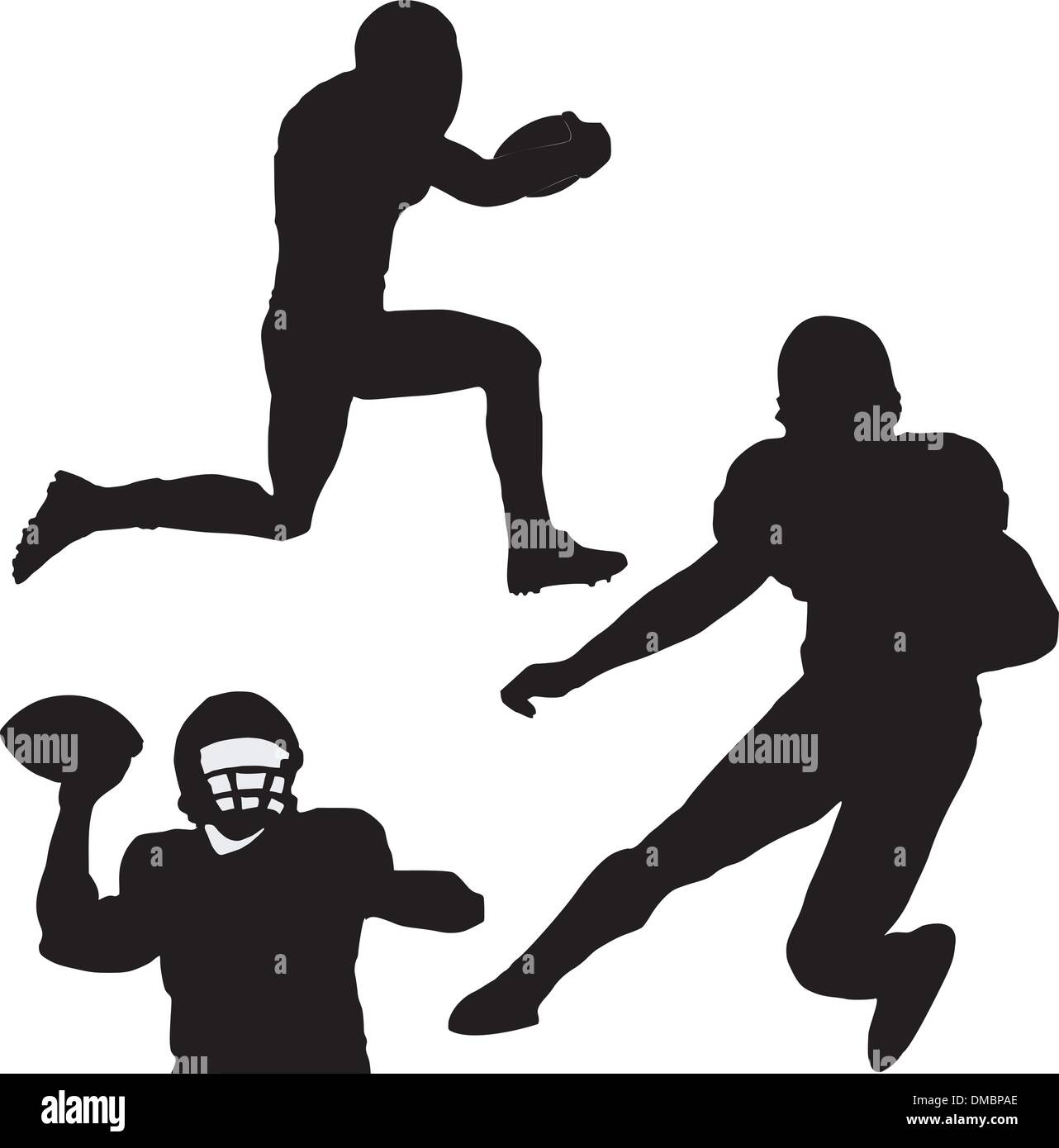 Silhouette di un giocatore di football Illustrazione Vettoriale