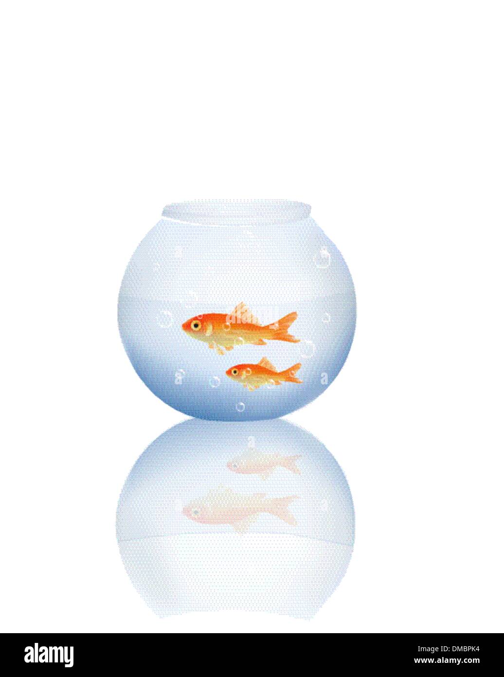 Goldfish in acqua Illustrazione Vettoriale