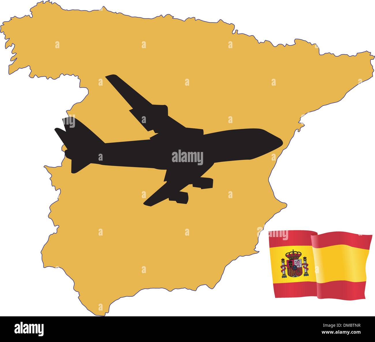 Mappa colorata spagna immagini e fotografie stock ad alta risoluzione