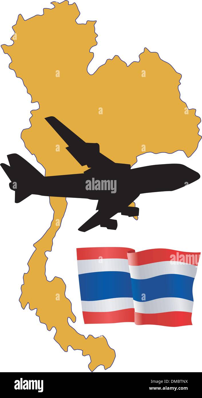 Fly me la Thailandia Illustrazione Vettoriale