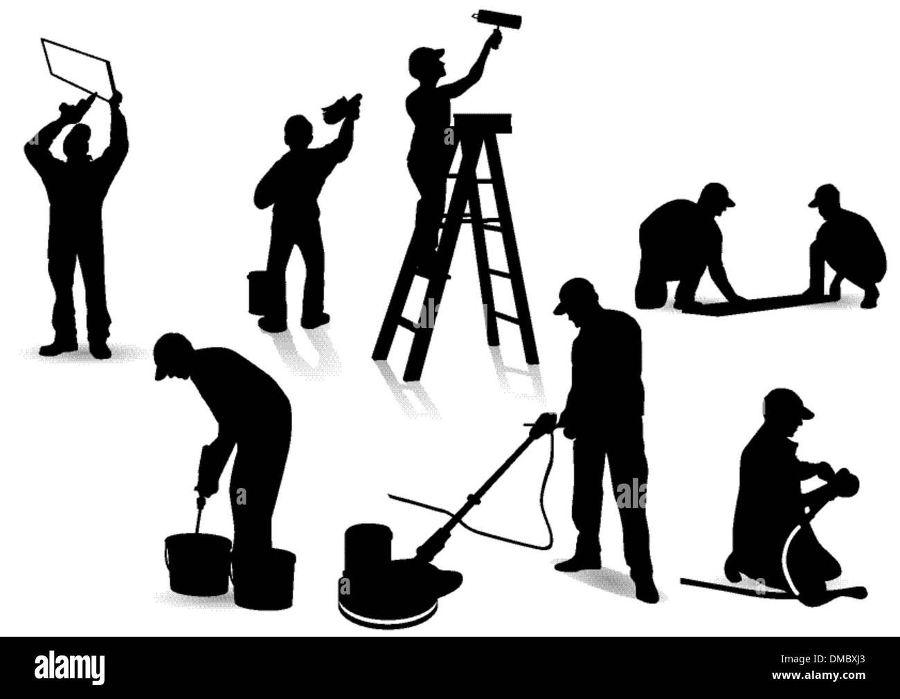 Gli artigiani e i pittori Illustrazione Vettoriale