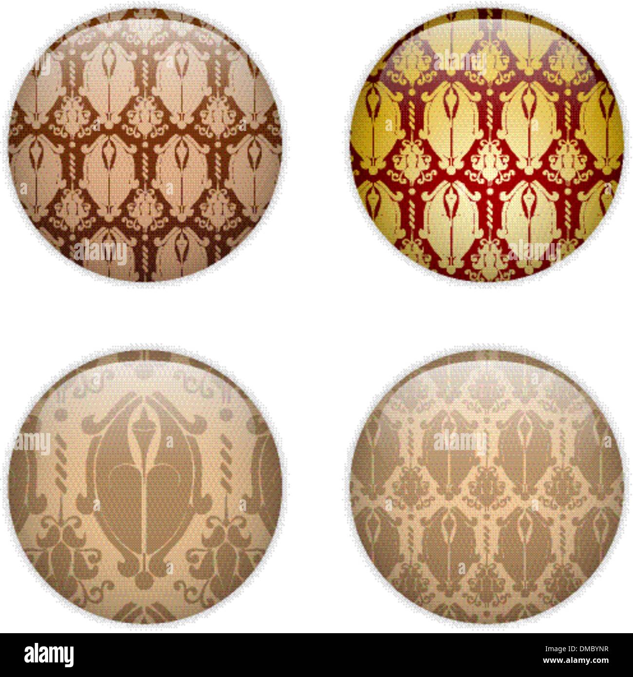 Cerchio di vetro pulsante texture basco Illustrazione Vettoriale