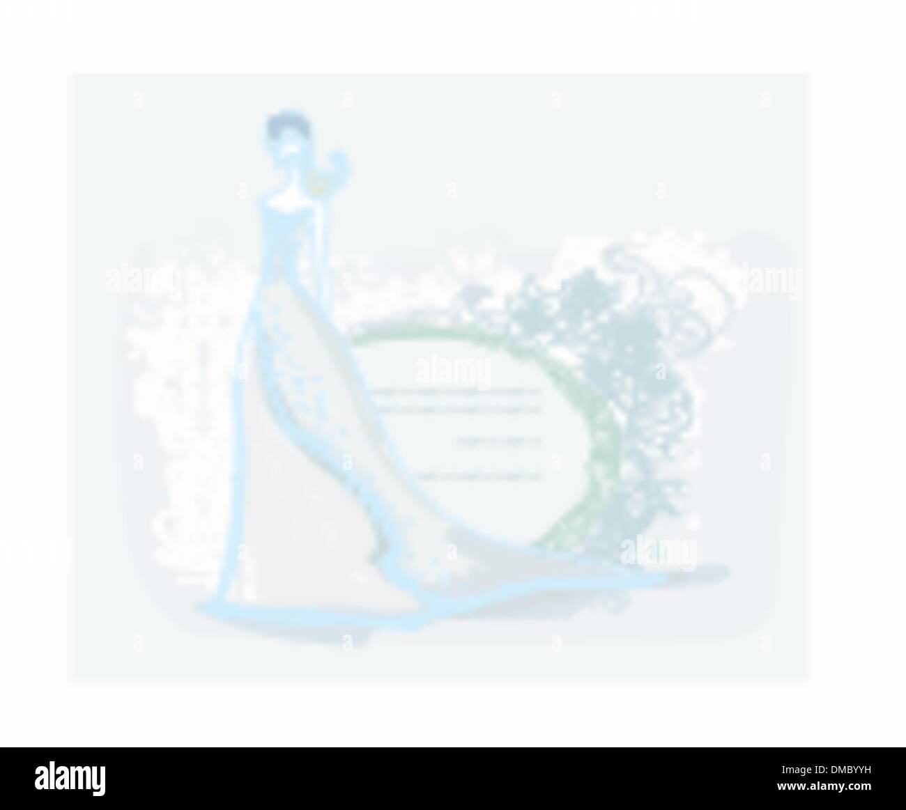 Abstract bella sposa floreali Illustrazione Vettoriale