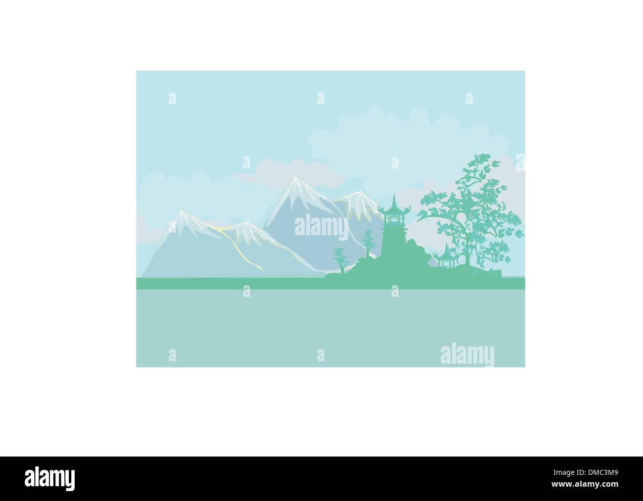 Illustrazione Vettoriale di astratta decorativi in stile tradizionale giapponese del background Illustrazione Vettoriale