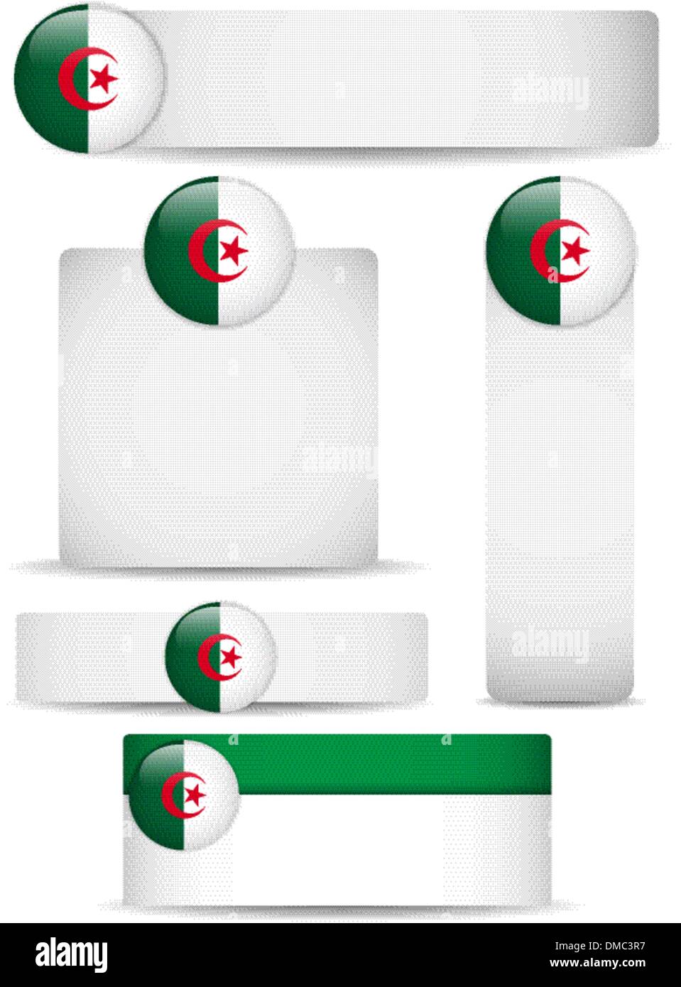 Paese Algeria set di banner Illustrazione Vettoriale
