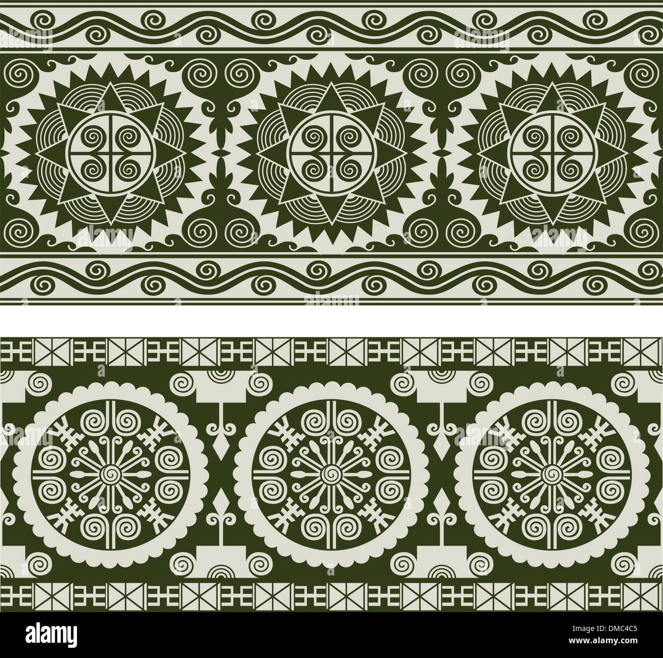 Elegante astratta circolari di scorrimento sullo sfondo di confine Illustrazione Vettoriale