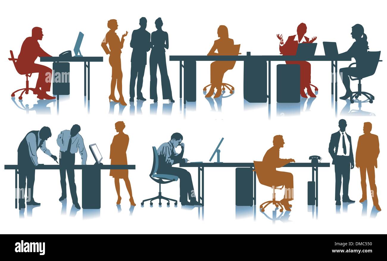 Office Workplace Illustrazione Vettoriale