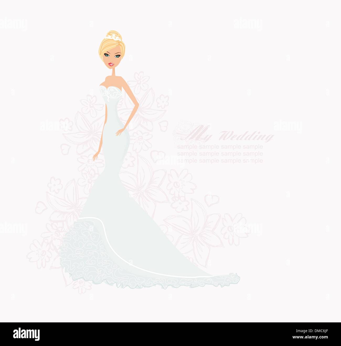 Bella sposa Illustrazione Vettoriale