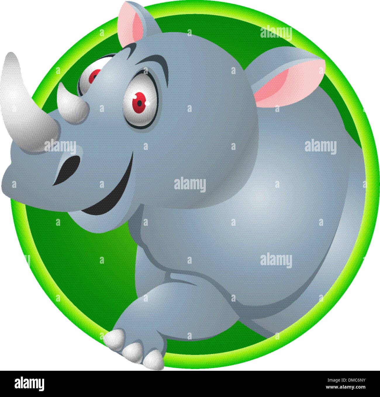 Fumetto di rinoceronte Illustrazione Vettoriale