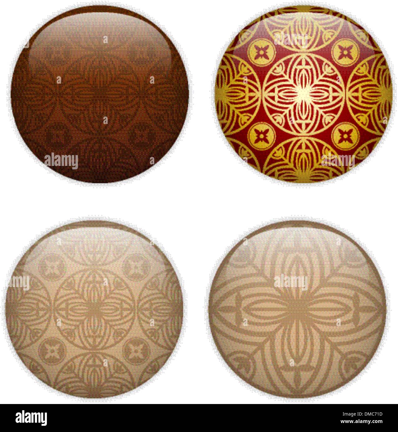 Cerchio di vetro pulsante texture basco Illustrazione Vettoriale