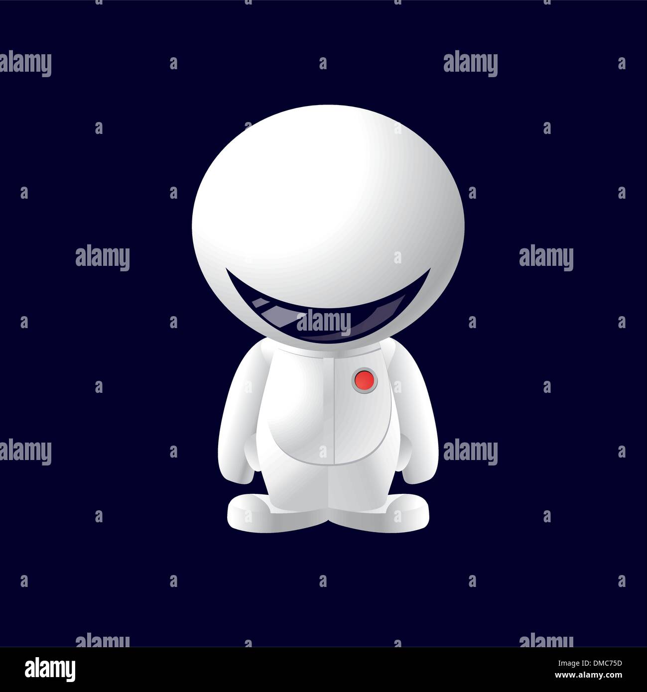 Piccolo sorriso astronauta Illustrazione Vettoriale