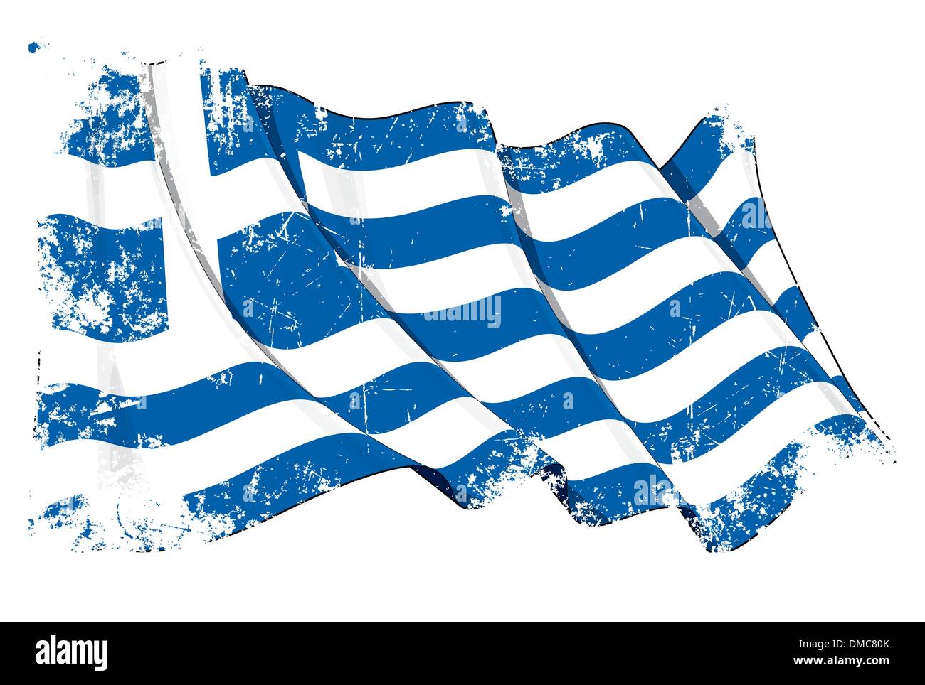 Grange Bandiera della Grecia Illustrazione Vettoriale