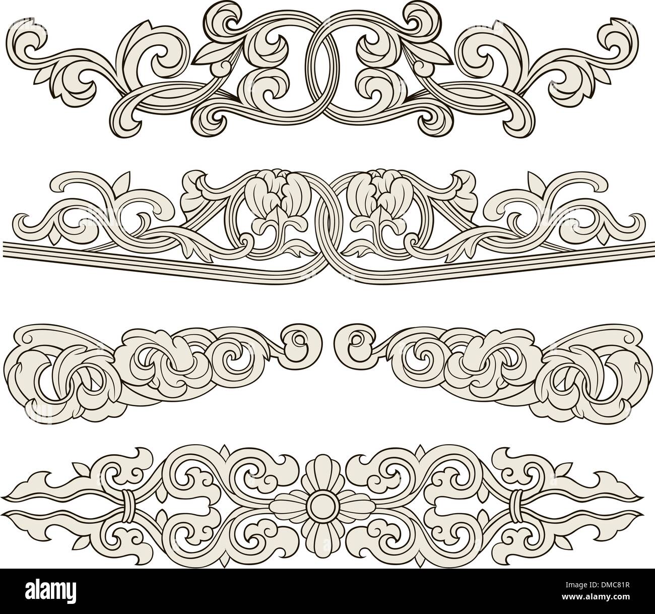 Ornamento di scorrimento immagine Illustrazione Vettoriale