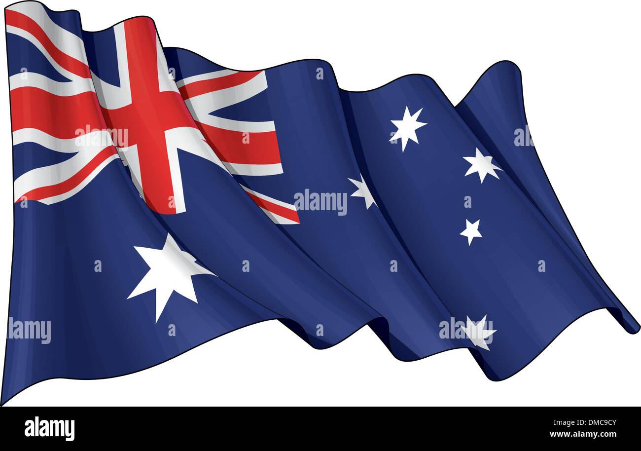 Bandiera dell'Australia Illustrazione Vettoriale