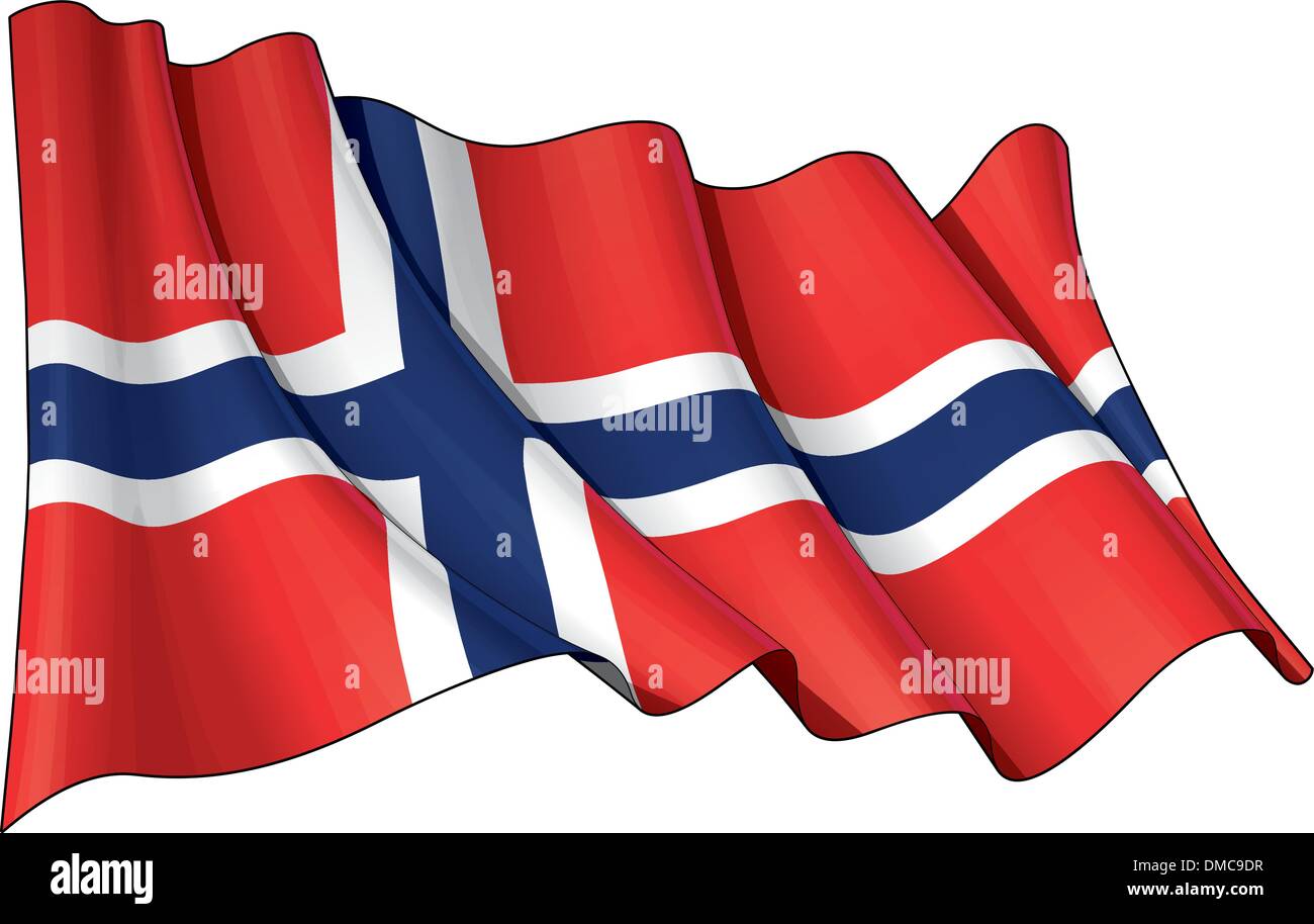 Bandiera della Norvegia Illustrazione Vettoriale