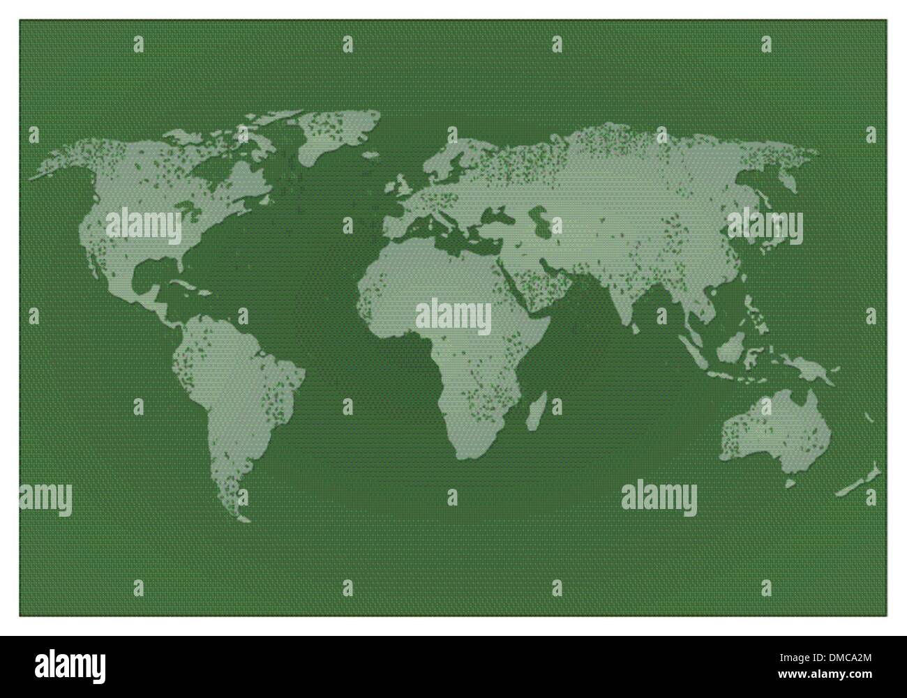 Mappa del mondo sulla lavagna Illustrazione Vettoriale
