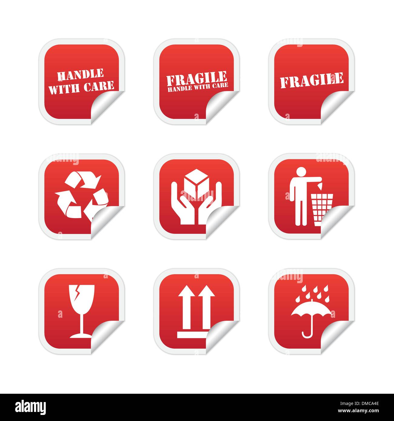 Adesivi fragile Illustrazione Vettoriale