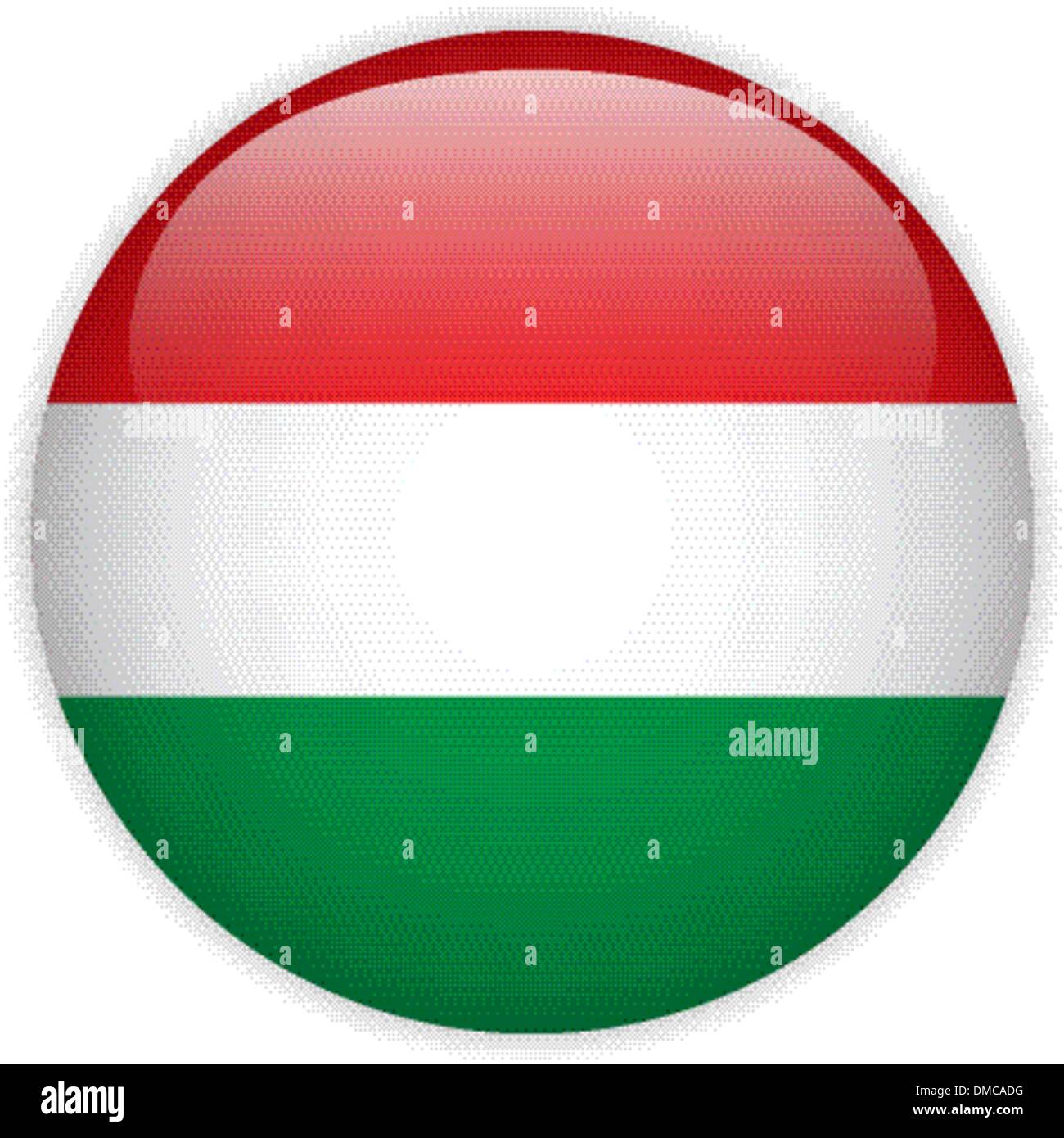 Ungheria bandiera pulsante lucida Illustrazione Vettoriale
