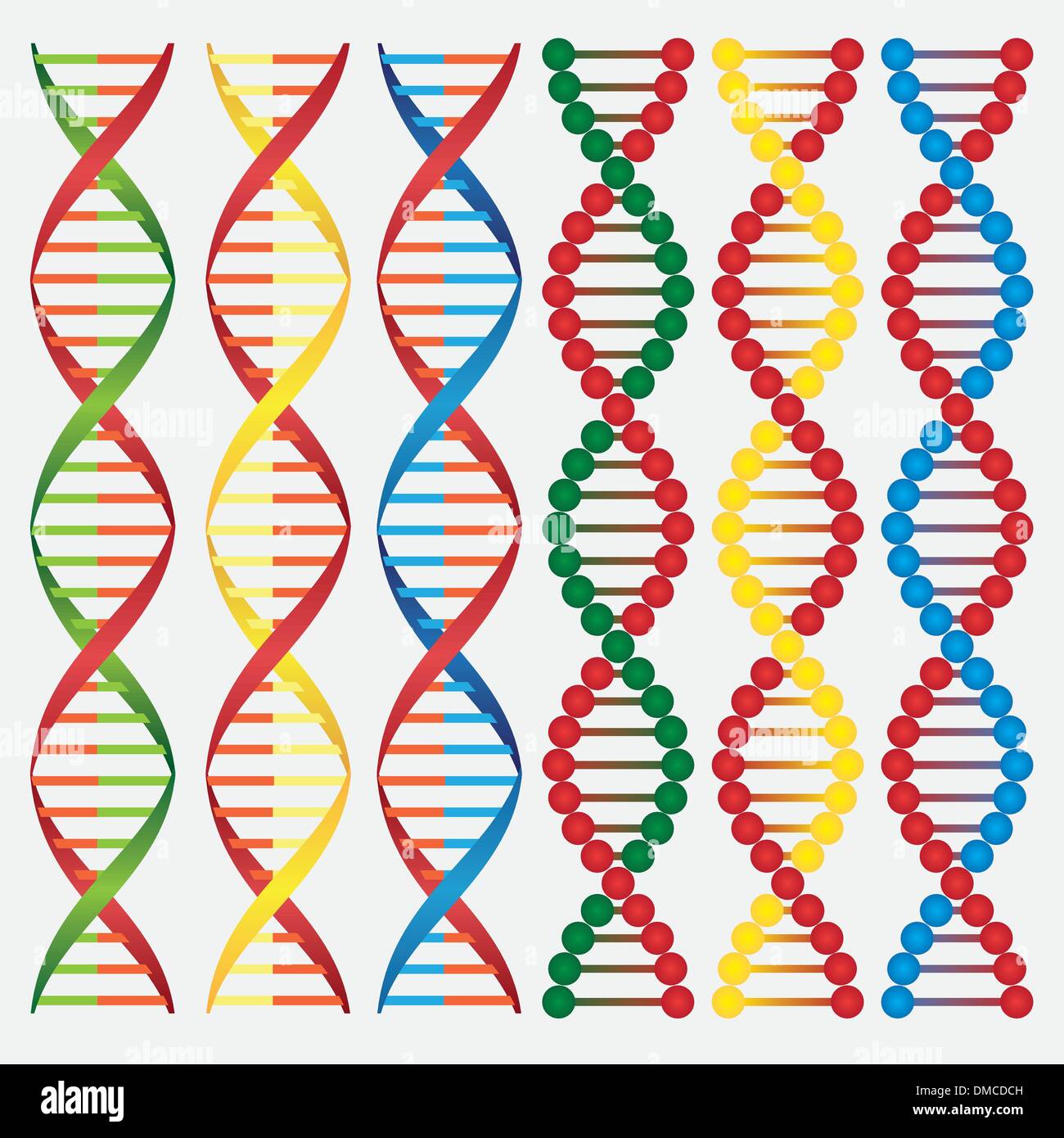 Molecole di DNA. Illustrazione Vettoriale
