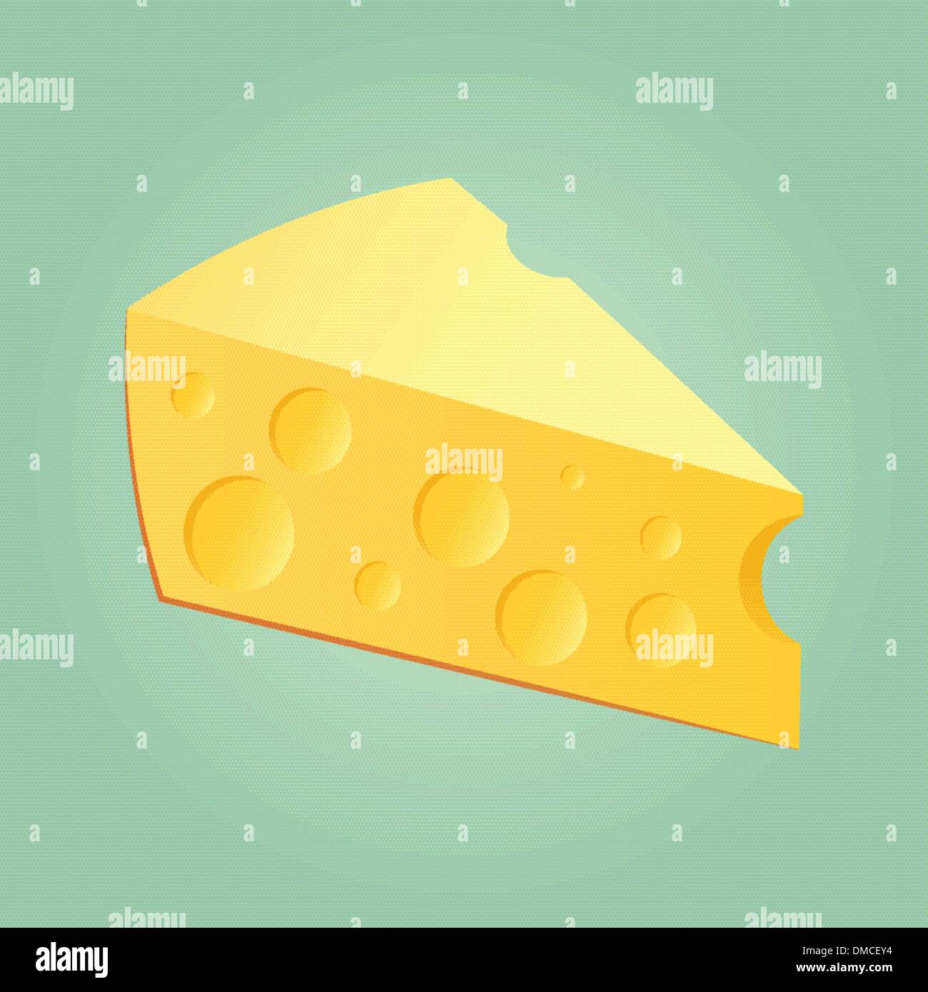 Lastra di formaggio Illustrazione Vettoriale