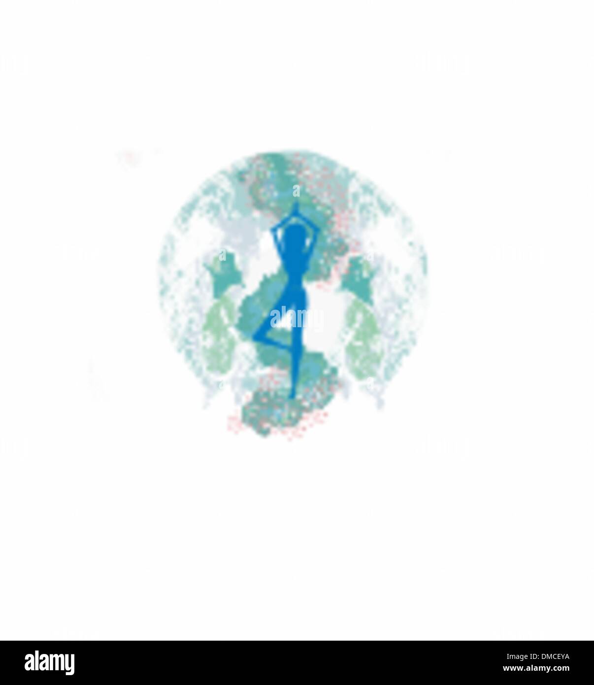 La donna in un tradizionale yoga pongono illustrazione vettoriale Illustrazione Vettoriale