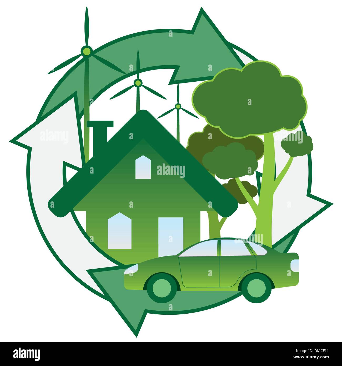 Energia verde. Illustrazione Vettoriale