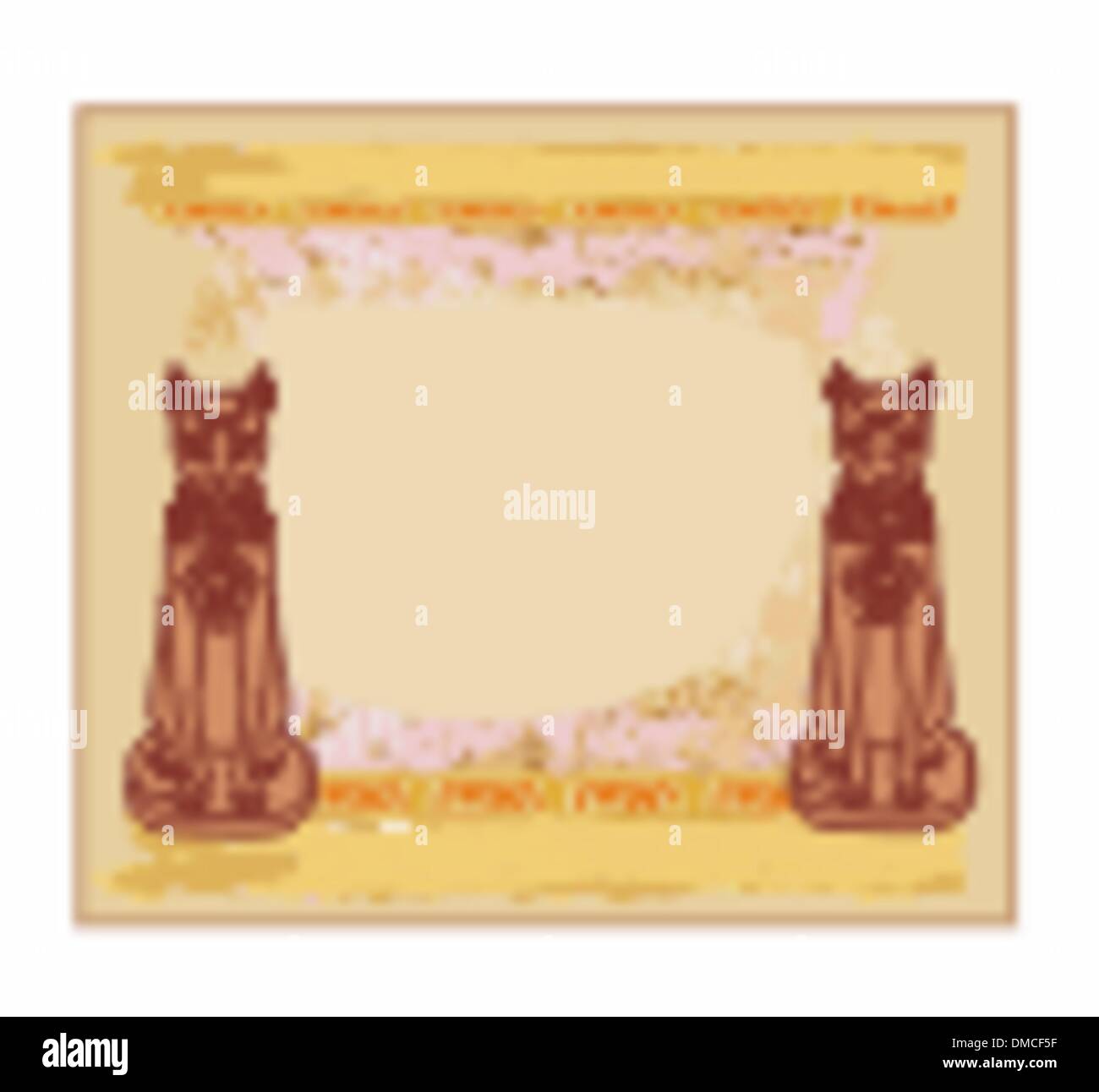 Stilizzata gatti egiziani Illustrazione Vettoriale