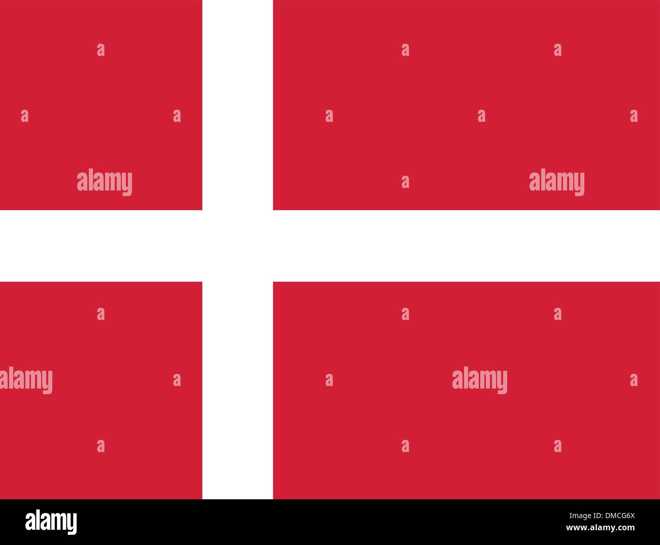 Bandiera della Danimarca Illustrazione Vettoriale