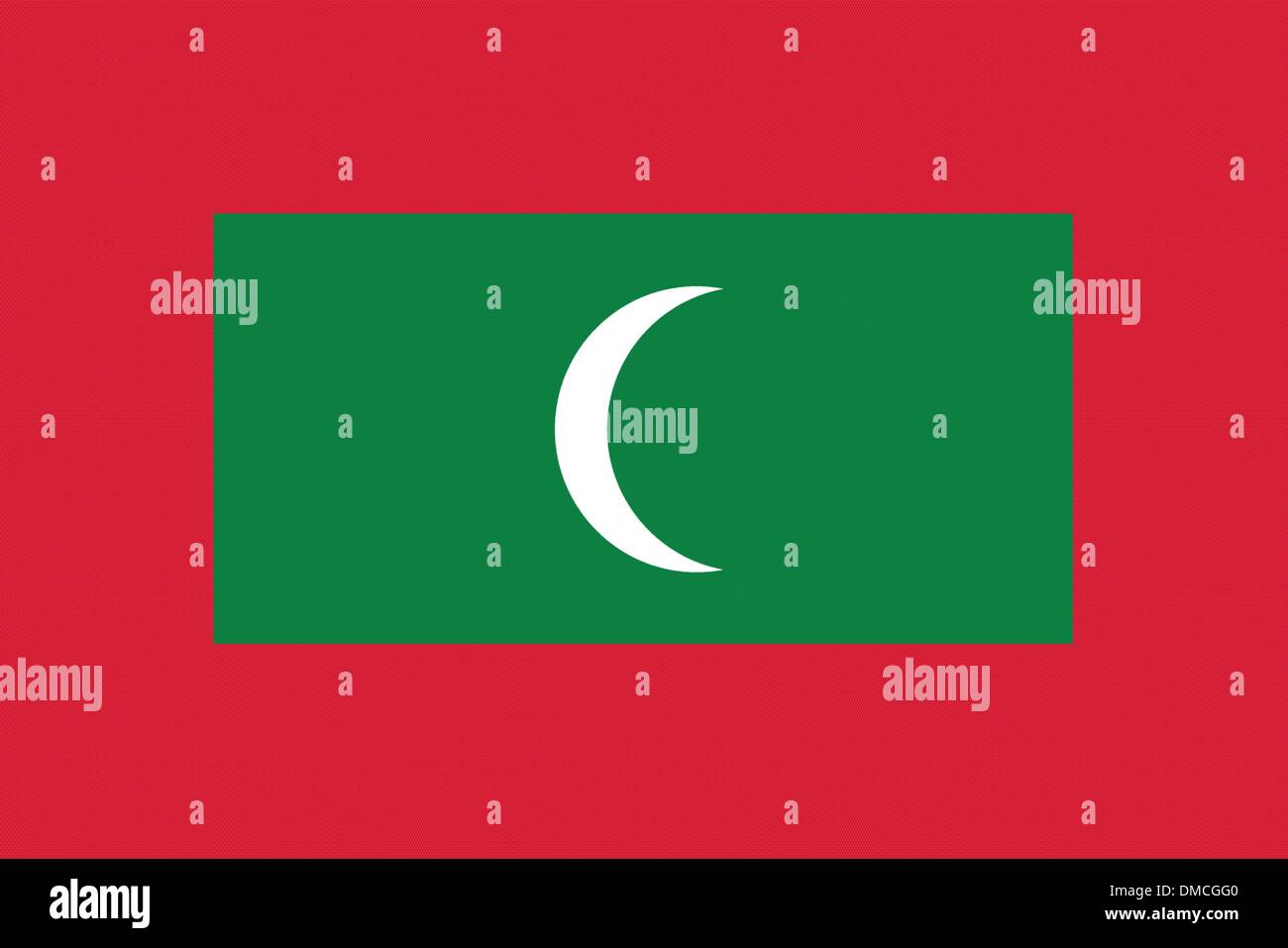 Bandiera delle Maldive Illustrazione Vettoriale