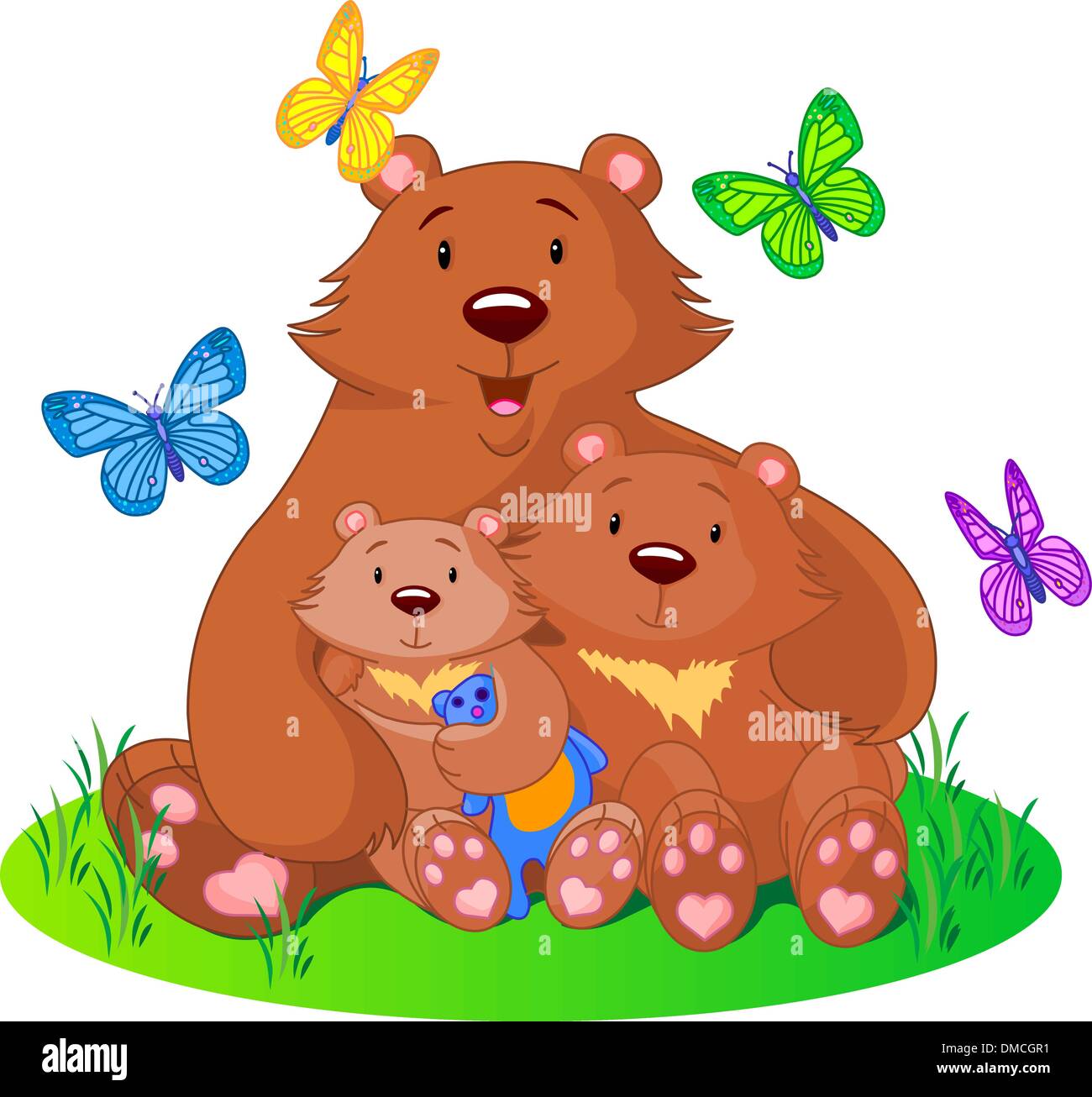 bear family Illustrazione Vettoriale