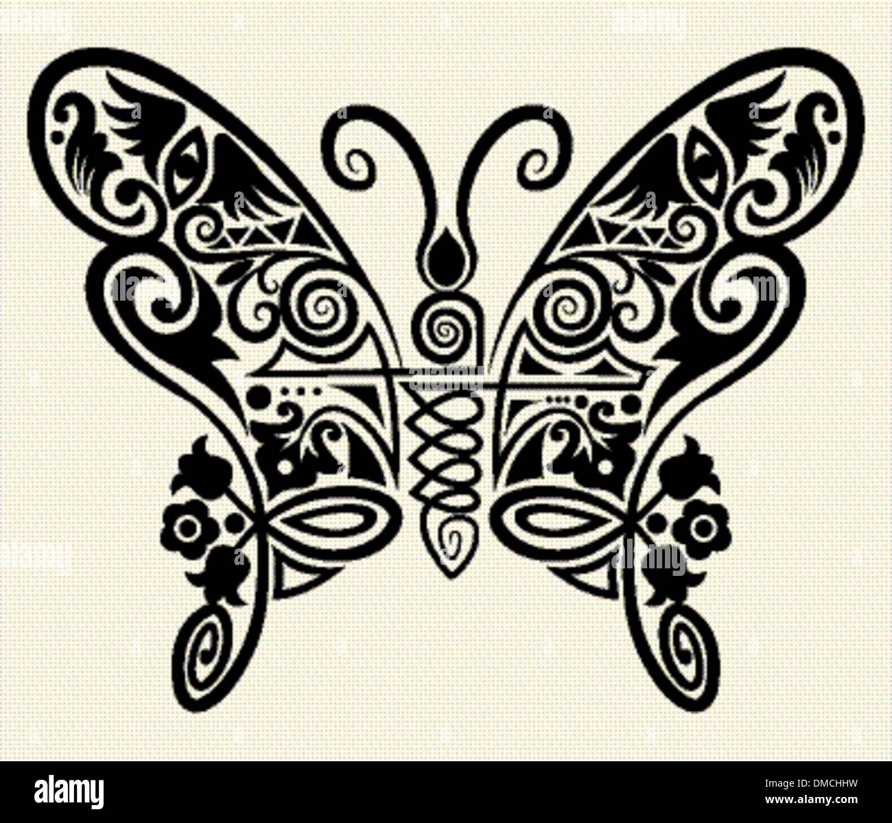 Butterfly vettore ornamento Illustrazione Vettoriale