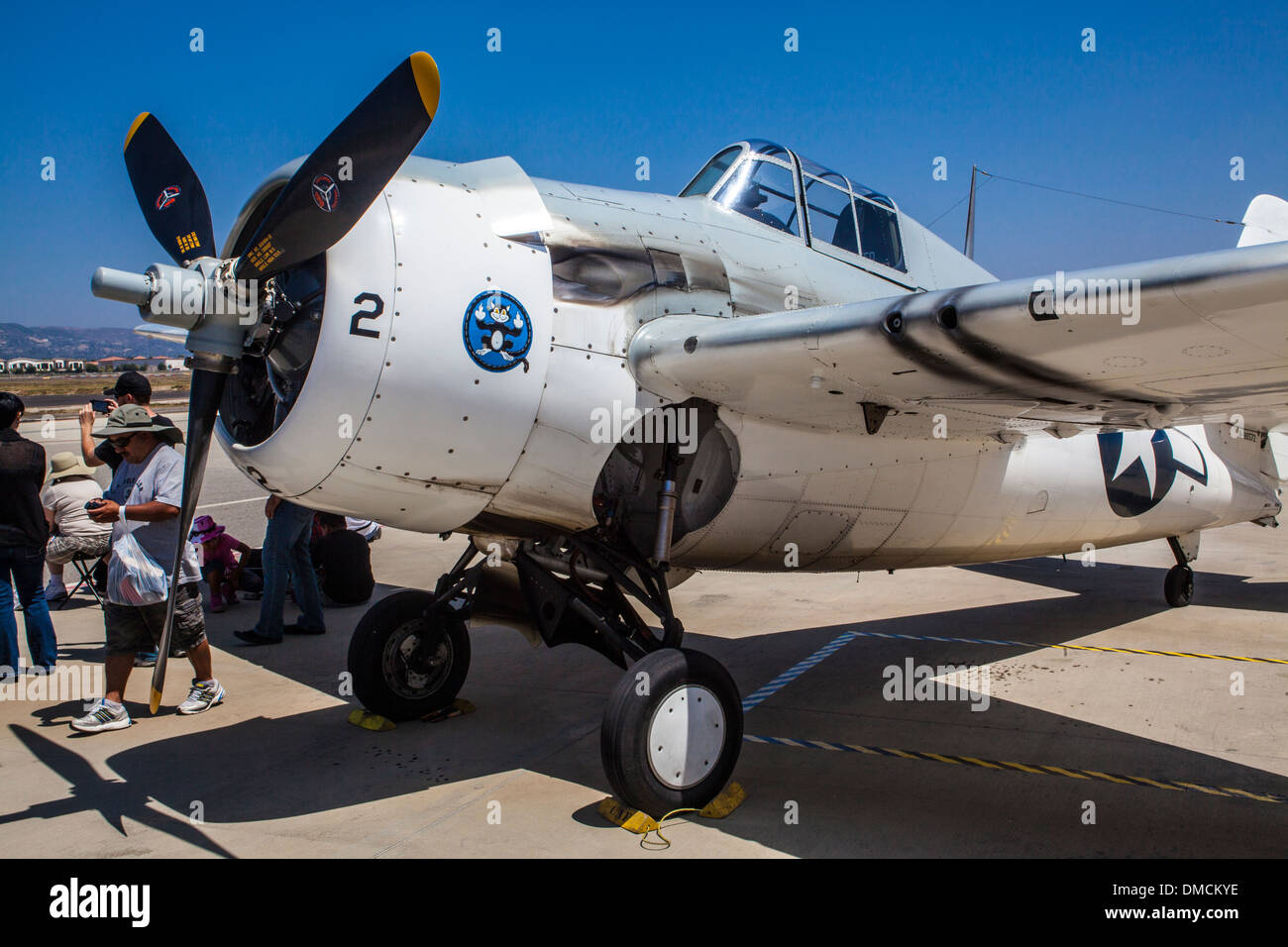 Grumman F4F wildcat in corrispondenza delle ali su Camarillo Airshow Camarillo in California nel mese di agosto del 2011 Foto Stock