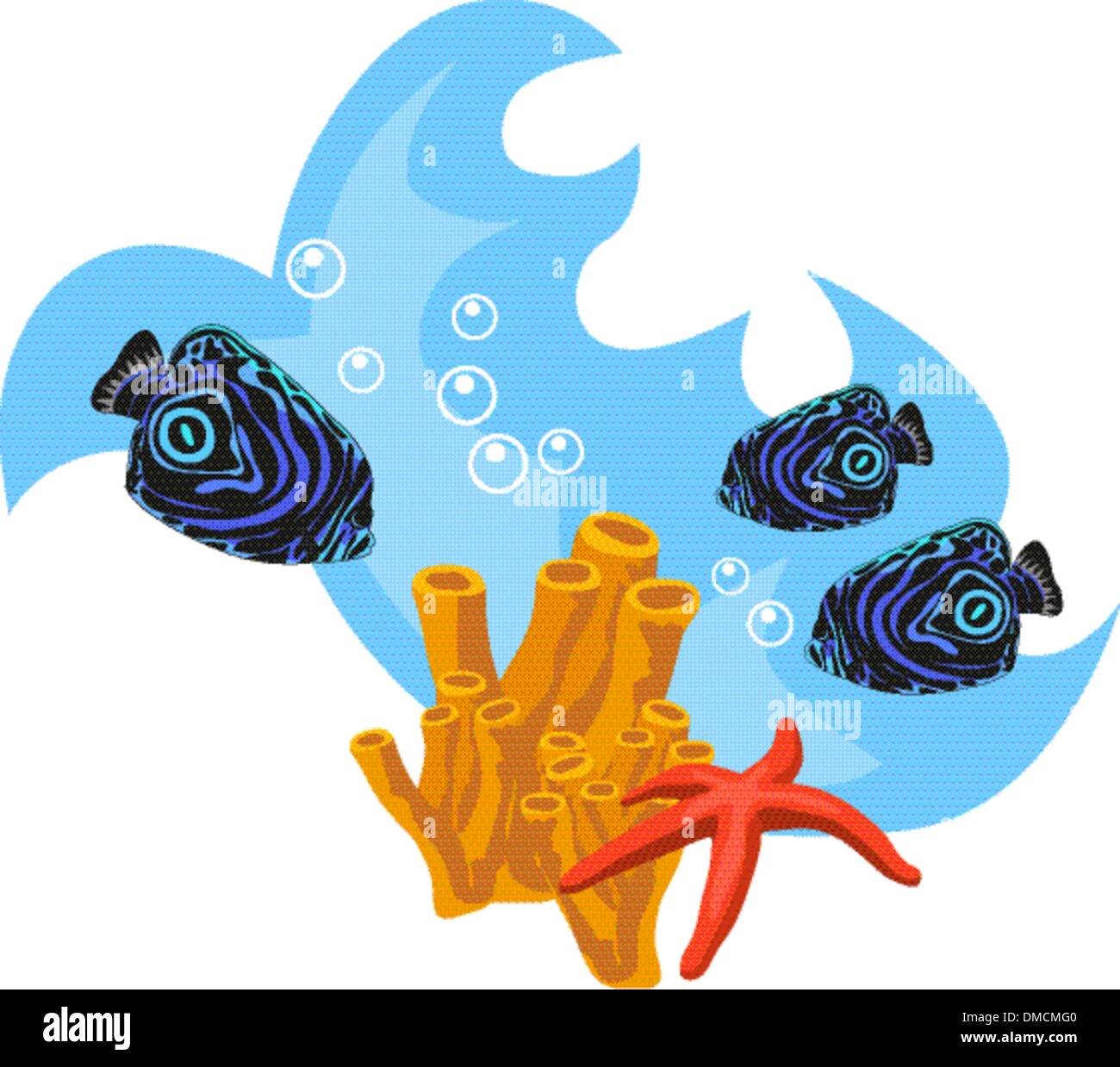 Acque tropicali Illustrazione Vettoriale