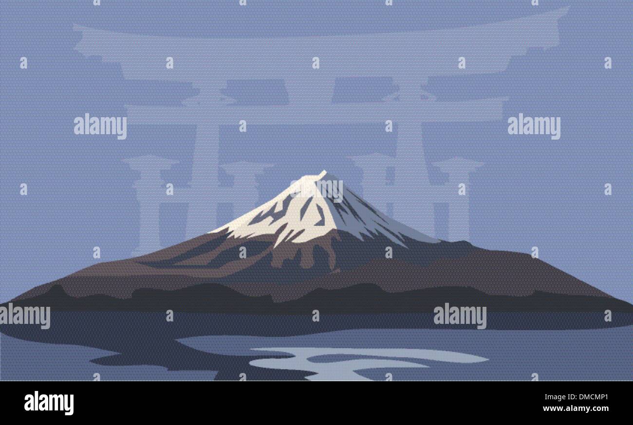 Monte Fuji Illustrazione Vettoriale