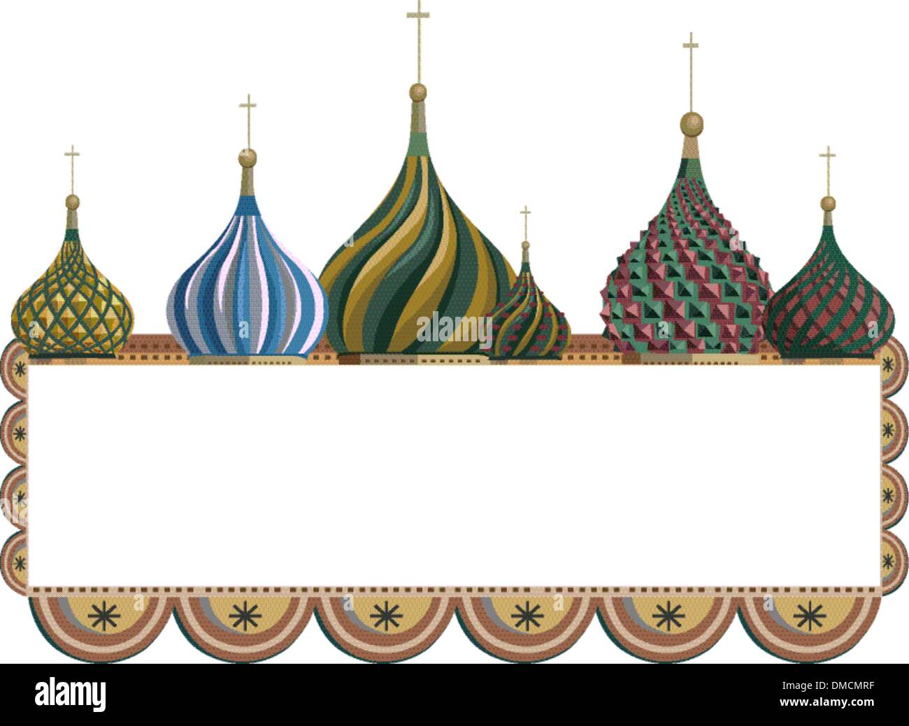 Telaio con le cupole del Cremlino Illustrazione Vettoriale