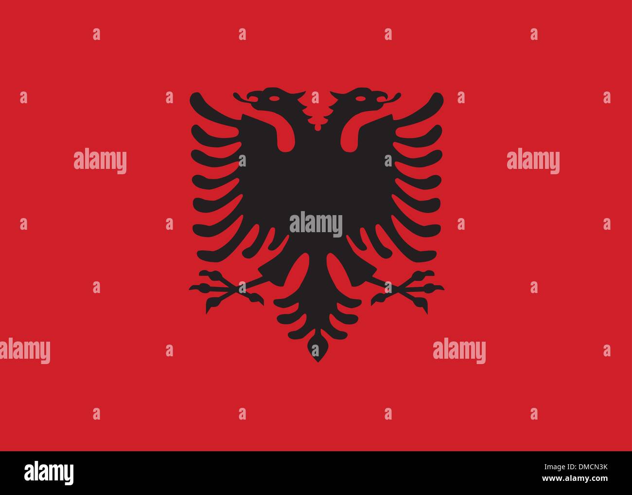 Bandiera dell'Albania Illustrazione Vettoriale
