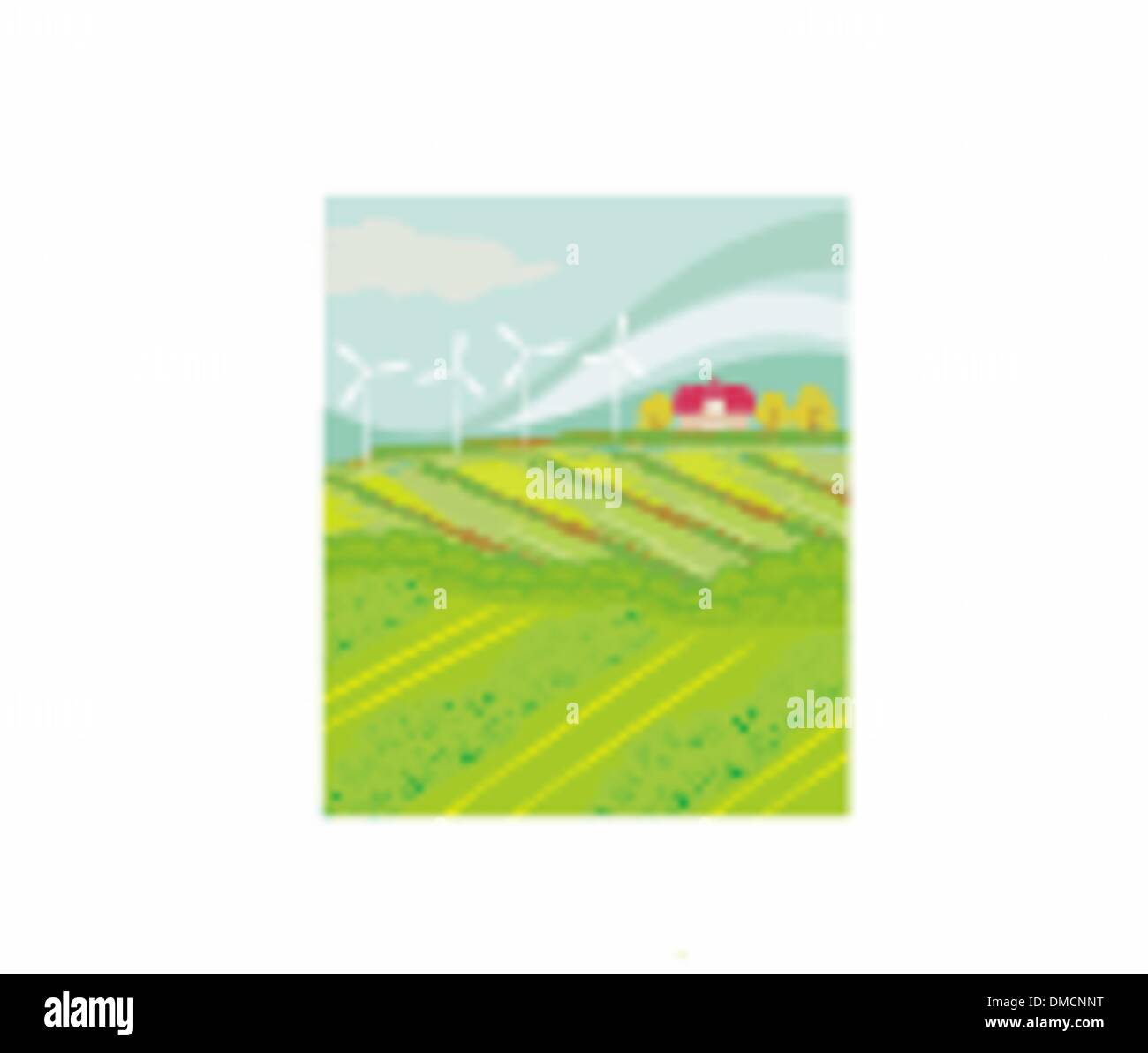 Agricoltura Eco - Paesaggi Illustrazione Vettoriale