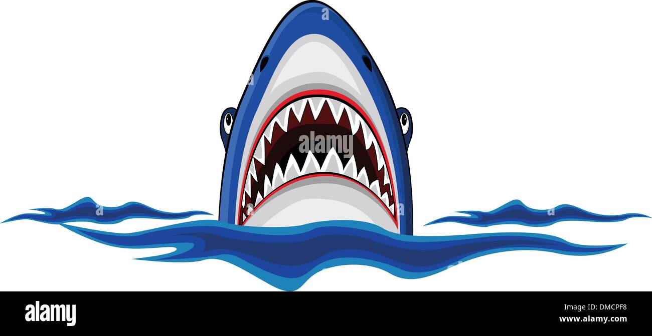 Squalo arrabbiato Illustrazione Vettoriale