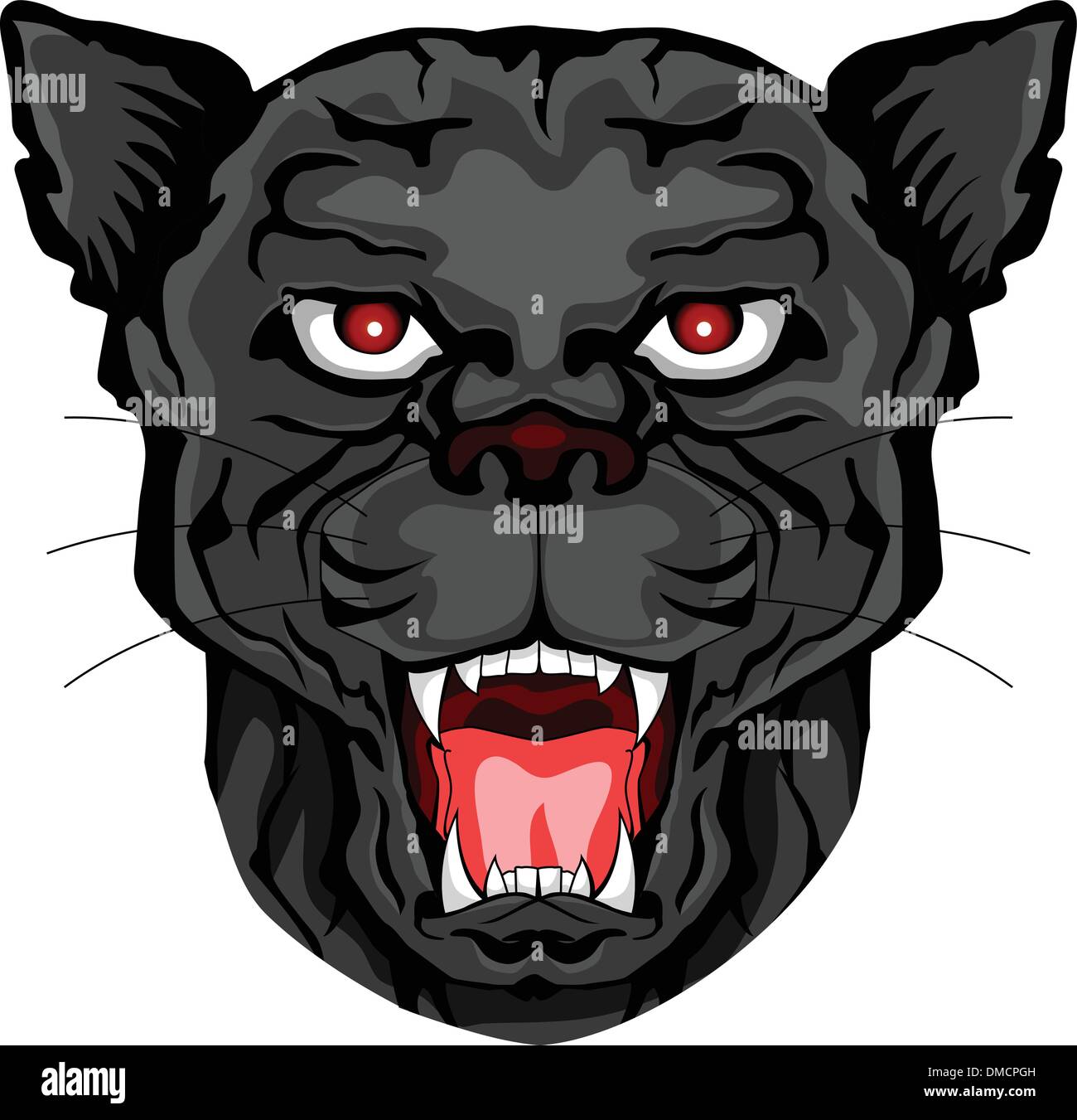 Arrabbiato testa panther Illustrazione Vettoriale