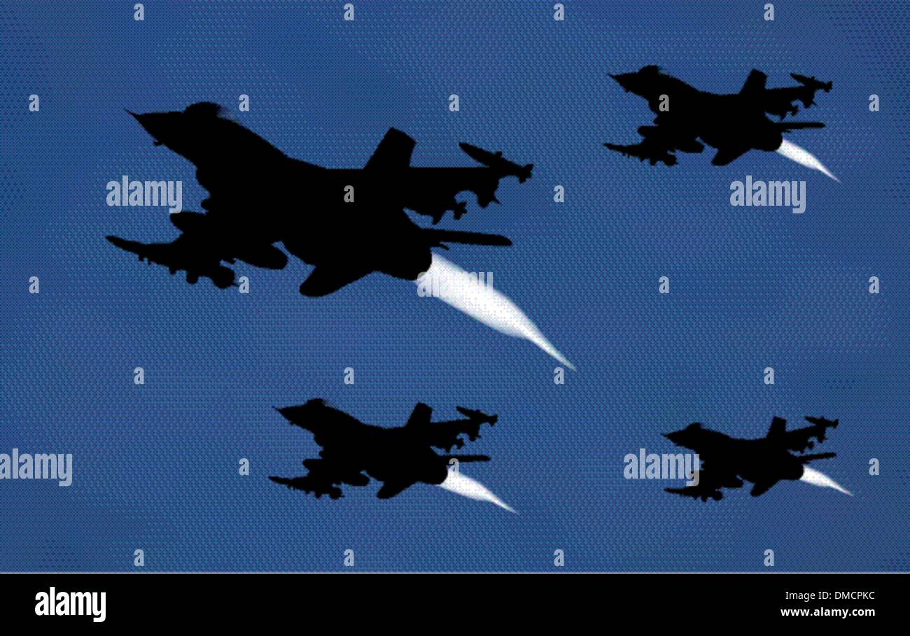 Gli aerei bombardieri Illustrazione Vettoriale