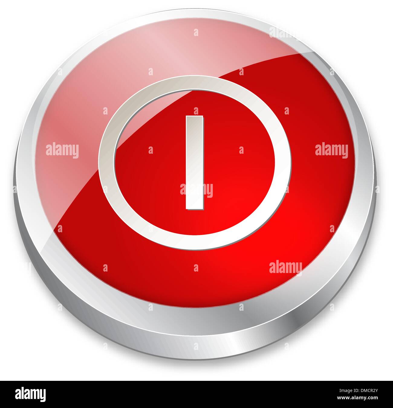 3d pulsante On/Off sul rosso Immagine e Vettoriale - Alamy