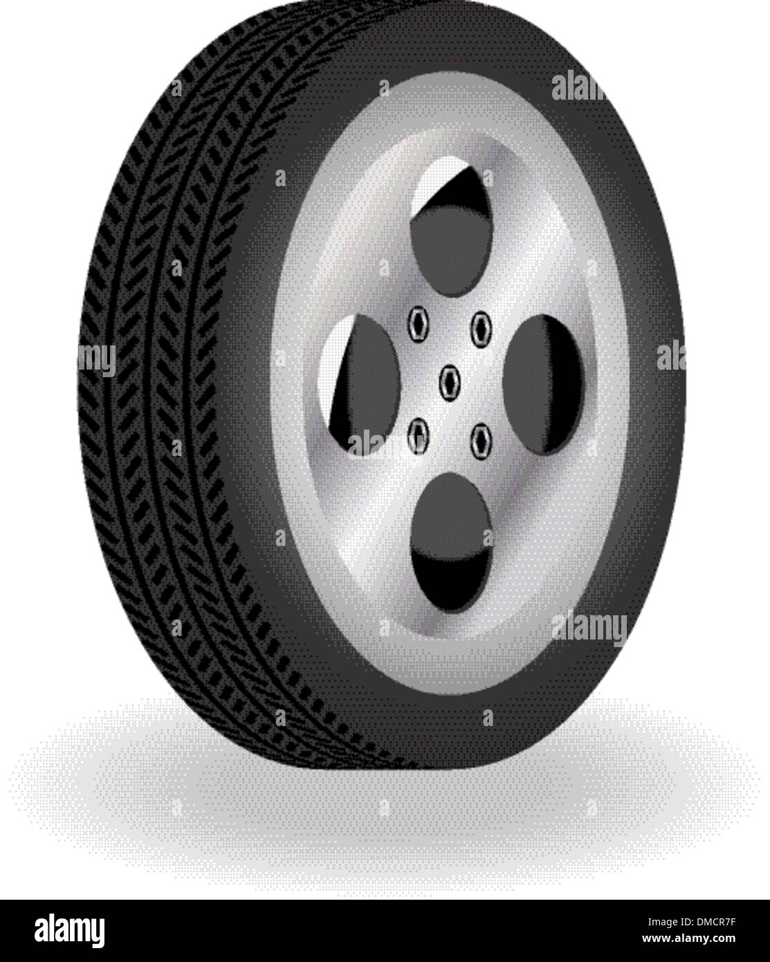 Dettagliate in 3D Vector pneumatico Illustrazione Vettoriale