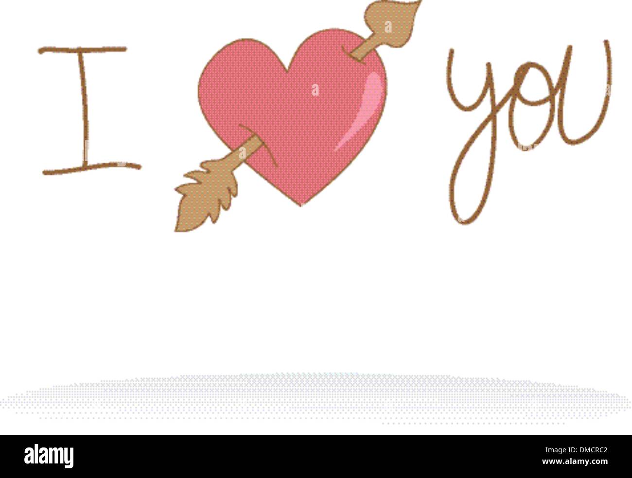 Valentino ti amo Illustrazione Vettoriale